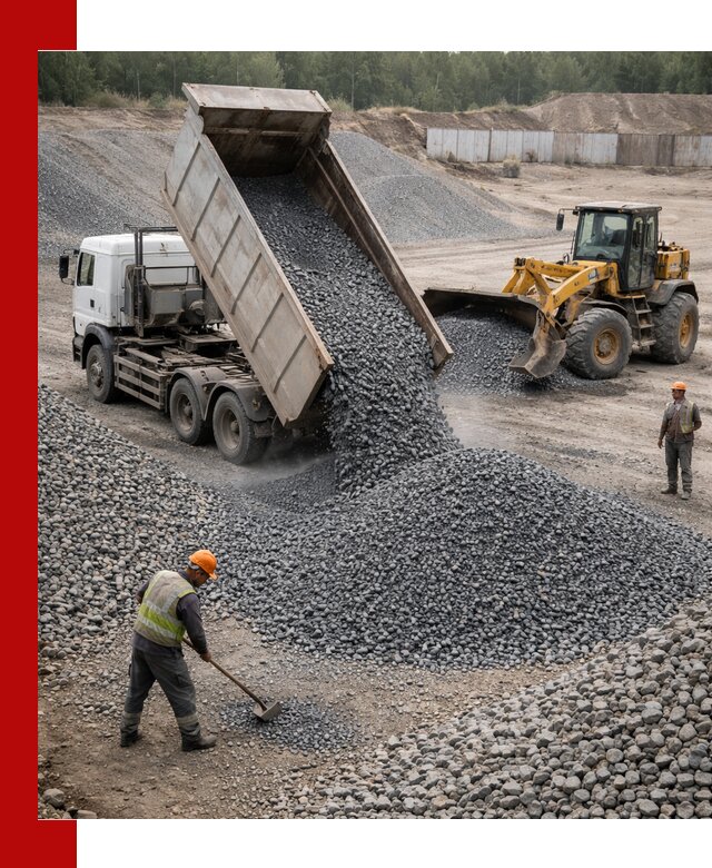 Щебень габбро-диабаз фр. 5-20 с доставкой в Биробиджане