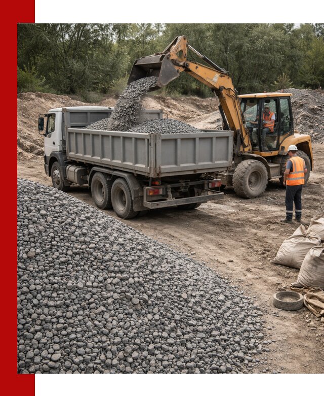 Доставка гравийного щебня в Биробиджане оптом и в розницу