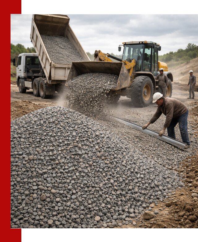 Гравийный щебень фракция 5-20 с доставкой в Биробиджане