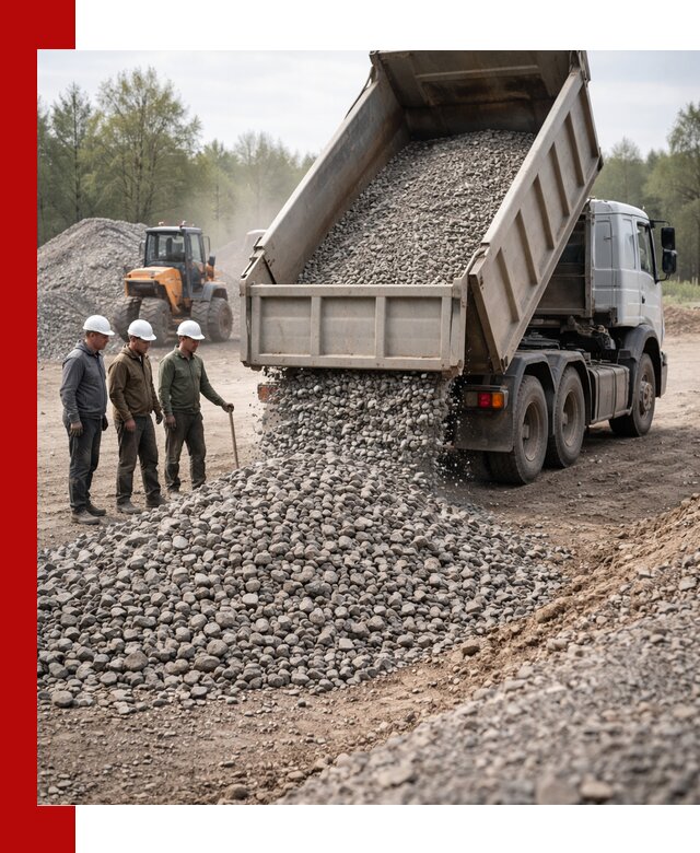 Доставка гравийного щебня фракции 70-120 в Биробиджане