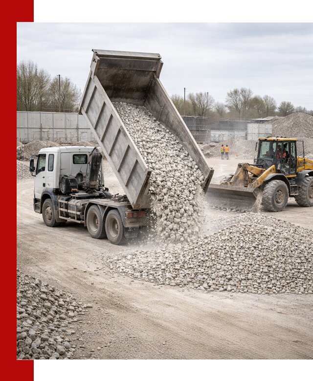 Доставка и продажа известнякового щебня в Биробиджане