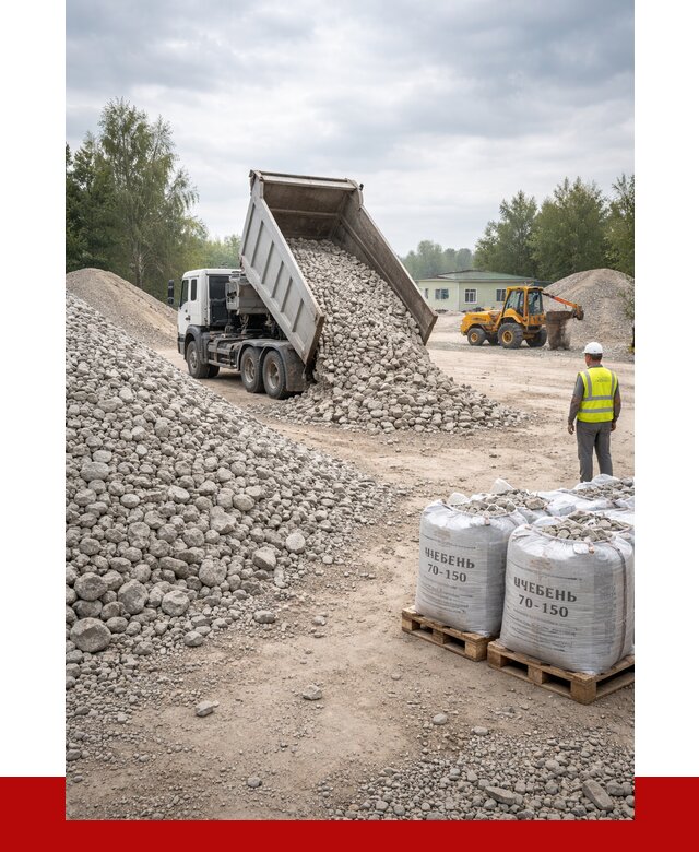 Известняковый щебень фракция 70-150 в Биробиджане от 1267 р. | ПРОНЕРУДБрб