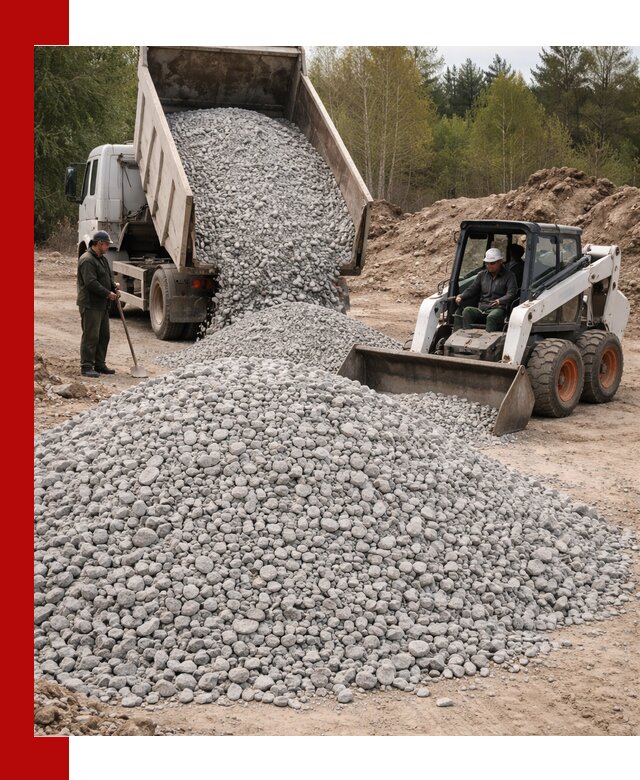 Доставка доломитового щебня в Биробиджане напрямую от карьера