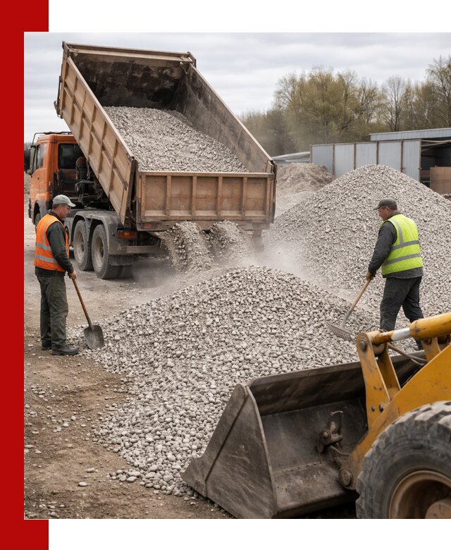 Доломитовый щебень фракции 5-20 с доставкой в Биробиджане