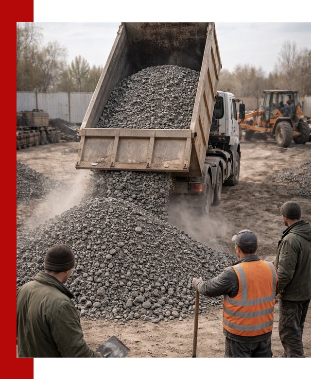 Доставка шлакового щебня в удобные сроки по выгодной цене в Биробиджане