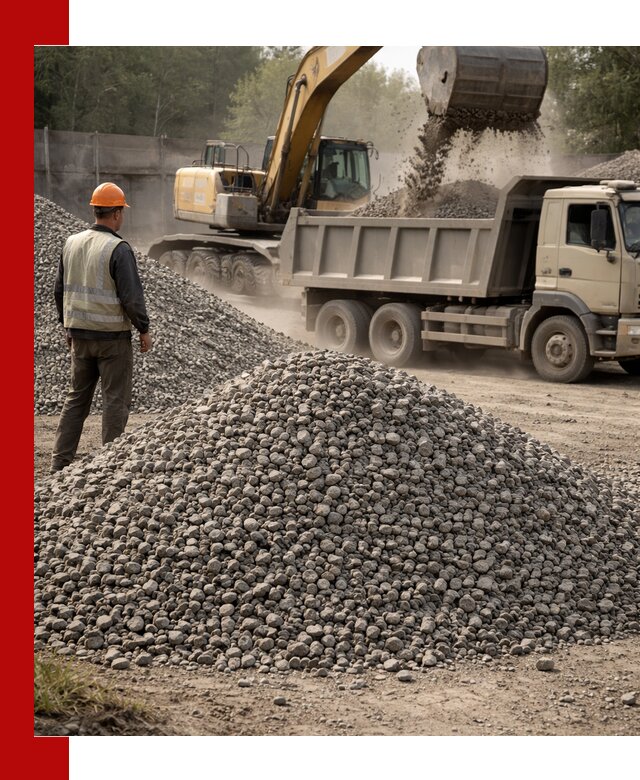 Шлаковый щебень фракция 5-20 с доставкой в Биробиджане