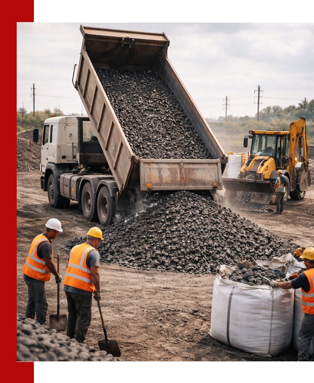 Шлаковый щебень фракция 40-70 с доставкой в Биробиджане