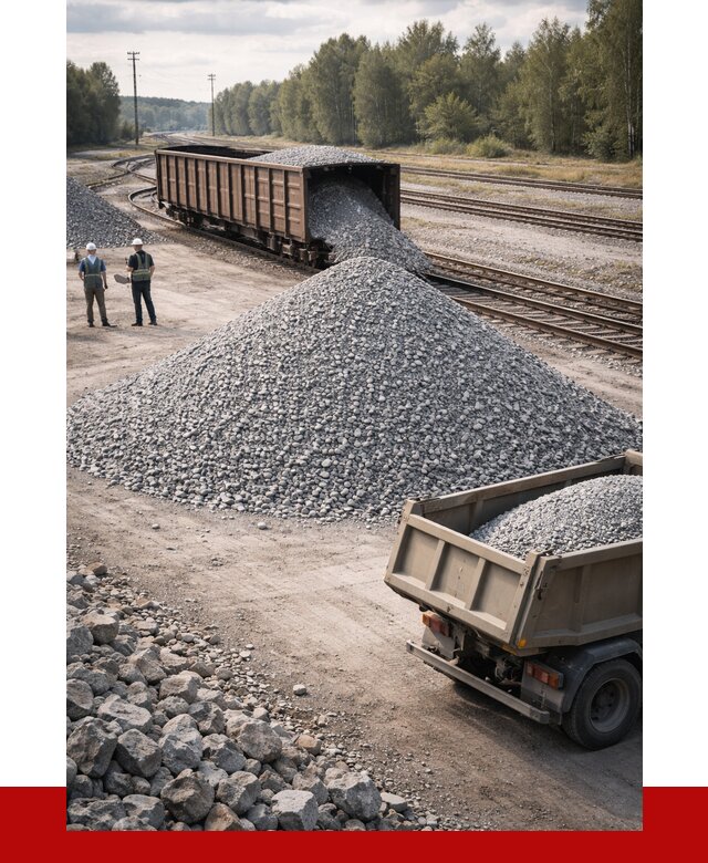 Железнодорожный щебень 20-60 в Биробиджане от 1723 р. | ПРОНЕРУДБрб