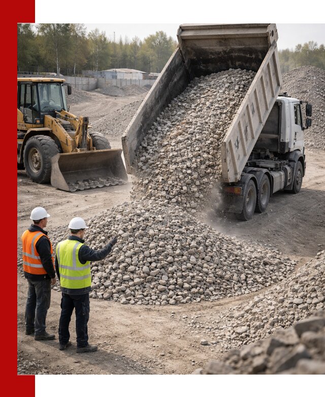 Вторичный щебень фракция 40–70 доставка в Биробиджане