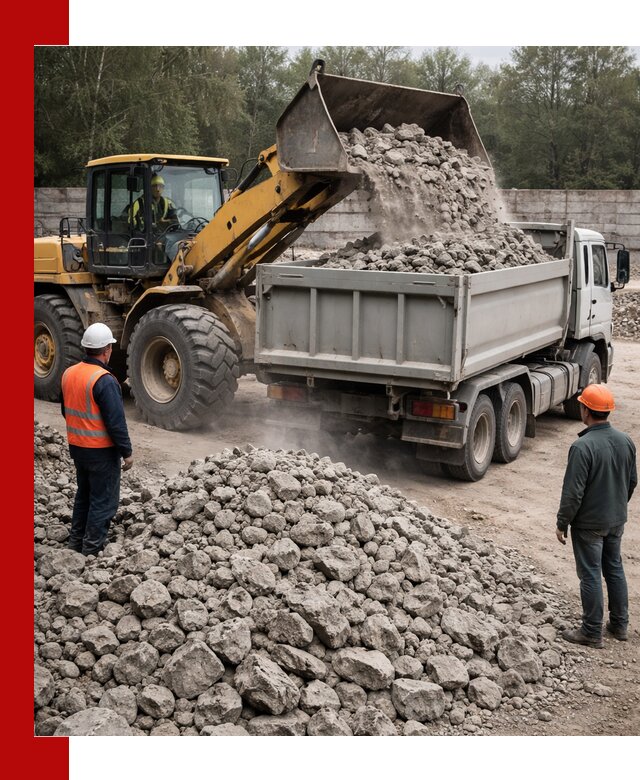 Вторичный щебень фракция 70–150 в Биробиджане с доставкой