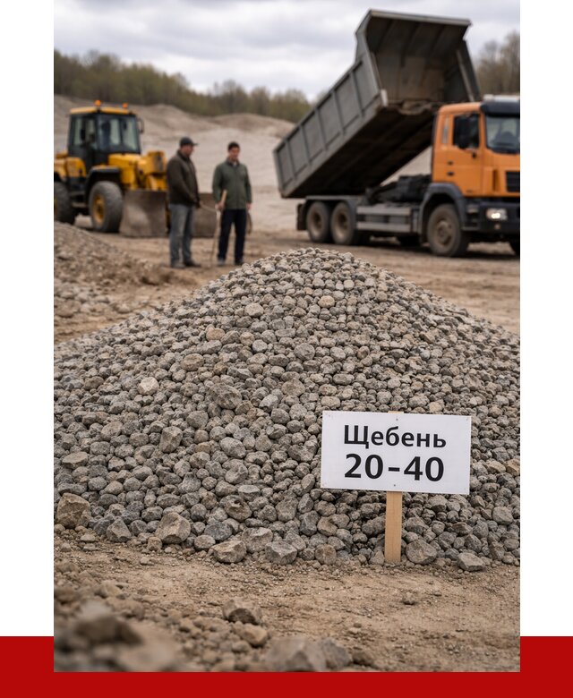 Бетонный щебень фракция 20-40 в Биробиджане от 2484 р. | ПРОНЕРУДБрб