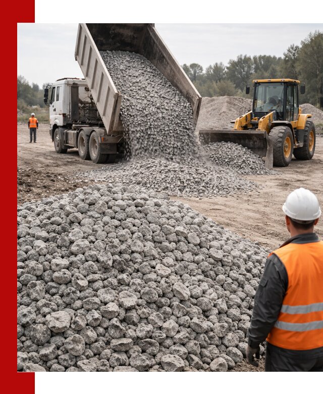 Доставка бетонного щебня фракции 20-40 в Биробиджане