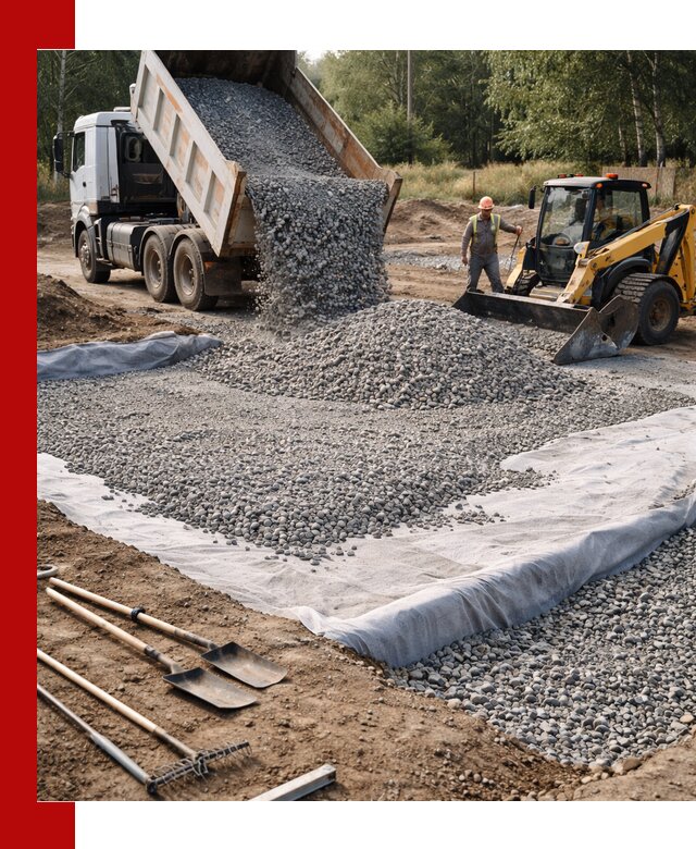 Щебень для фундамента с доставкой в Биробиджане