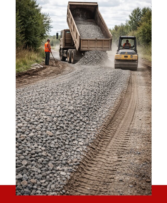 Щебень для отсыпки дороги в Биробиджане от 2737 р. ПРОНЕРУДБрб