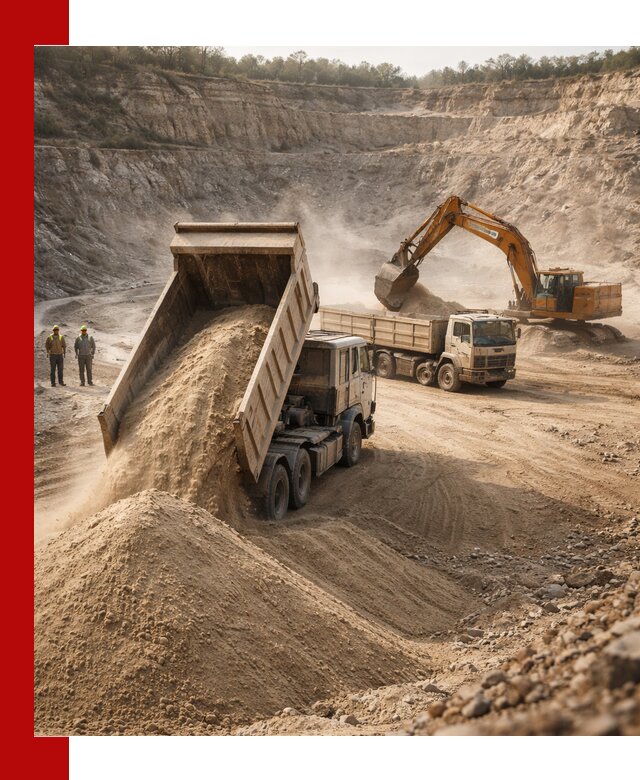 Карьерный песок навалом с доставкой в Биробиджане