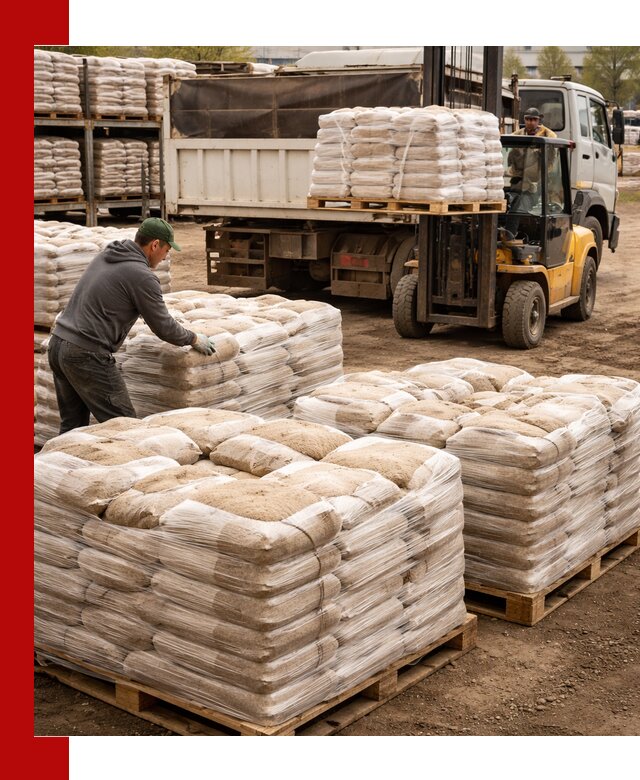 Карьерный песок в мешках с доставкой в Биробиджане