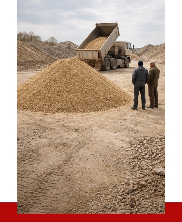 Карьерный песок крупнозернистый в Биробиджане от 8617 р | ПРОНЕРУДБрб