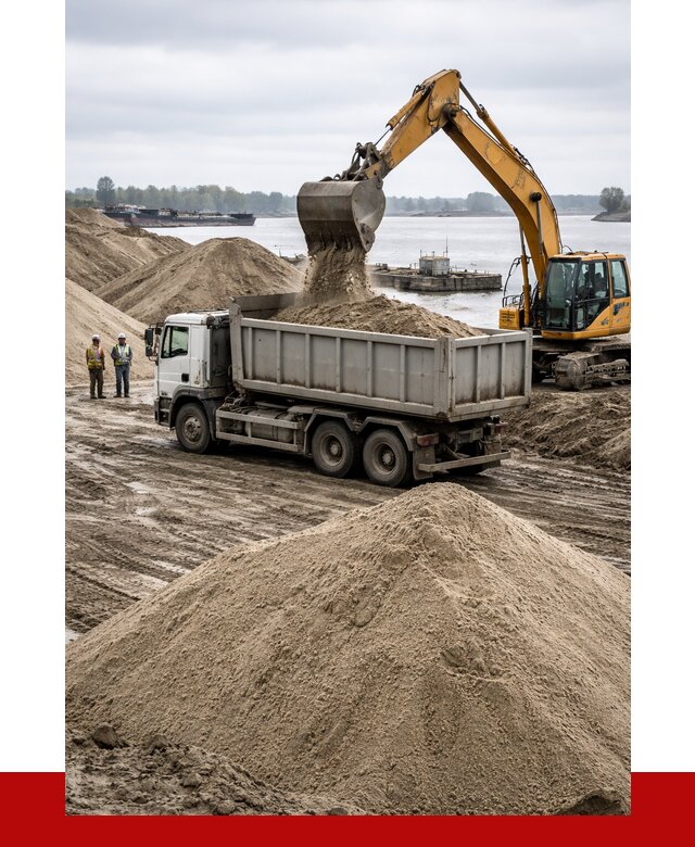 Купить речной песок навалом в Биробиджане от 1825 р., ПРОНЕРУДБрб