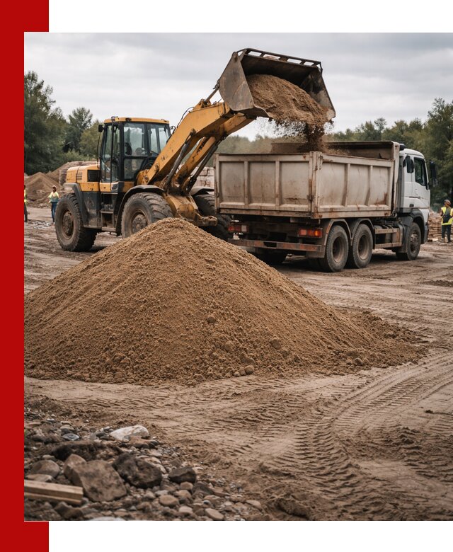 Доставка речного песка навалом в Биробиджане быстро и выгодно