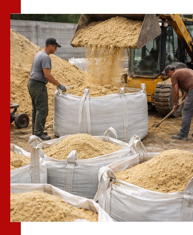 Поставка качественного песка для кладки в Биробиджане