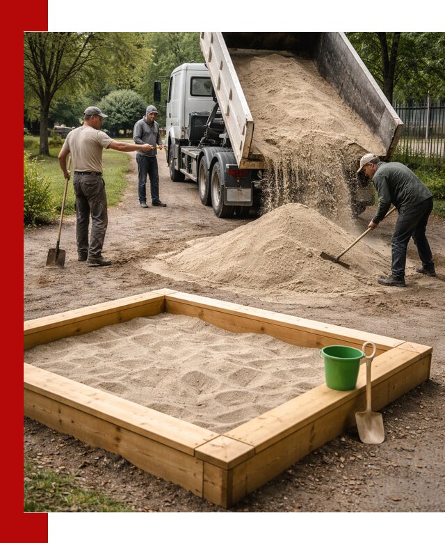 Песок для песочницы с доставкой в Биробиджане недорого и чистый