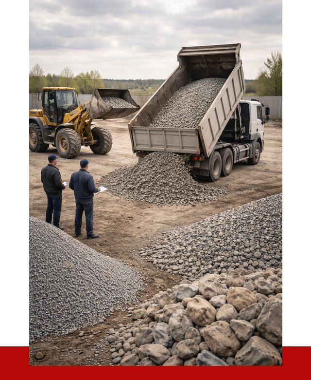 Гравий и камень с доставкой в Биробиджане от 4258 р. - ПРОНЕРУДБрб