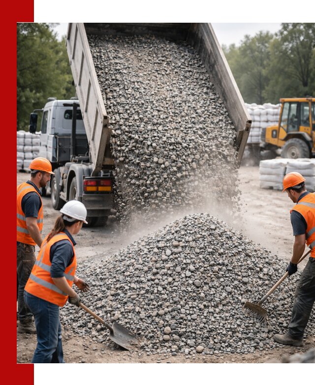 Доставка гравия и камня в Биробиджане оптом и в розницу