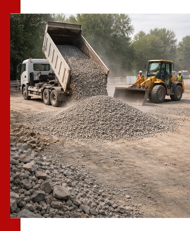 Гравий фракция 5–20 доставка в Биробиджане оптом и в розницу