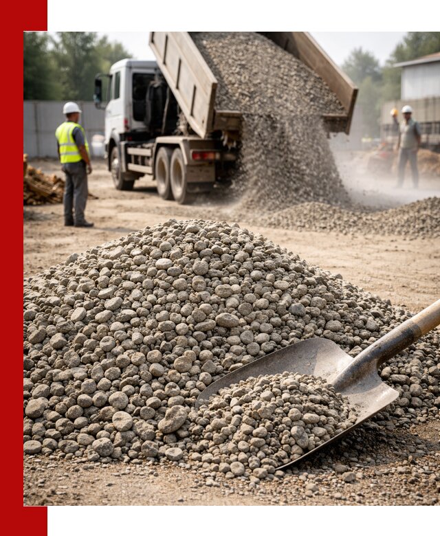 Доставка гравия фракции 20-40 в Биробиджане с самосвалами