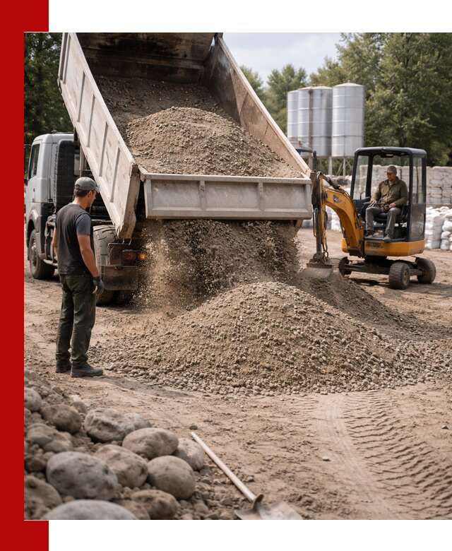 Доставка ПГС С3 в Биробиджане самосвалами и миксерами