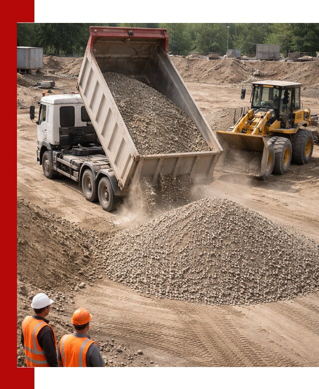 Щебень с песком (ЩГПС С2) с доставкой в Биробиджане