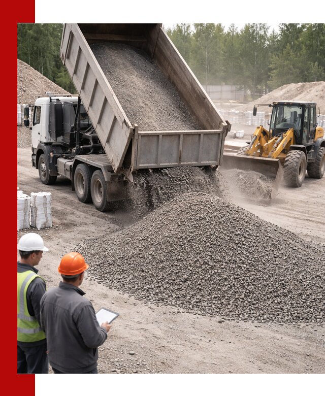 Доставка и продажа гранитного отсева 0-10 в Биробиджане