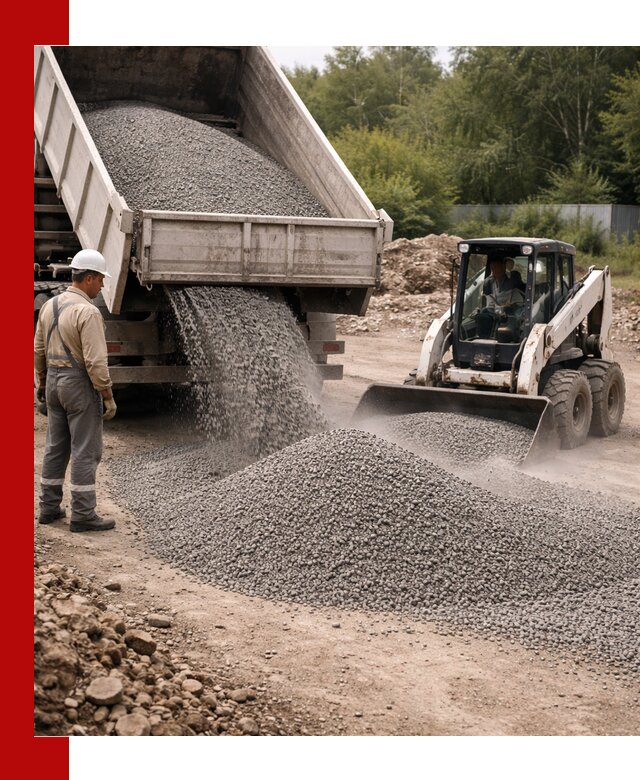 Доставка гравийного отсева 0-5 в Биробиджане оптом и в розницу