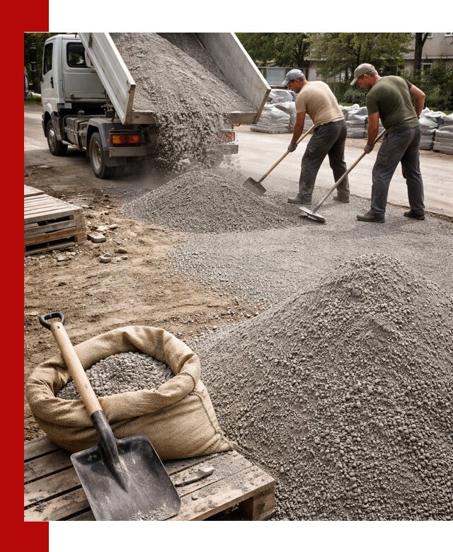 Отсев для тротуарной плитки в Биробиджане — доставка и укладка