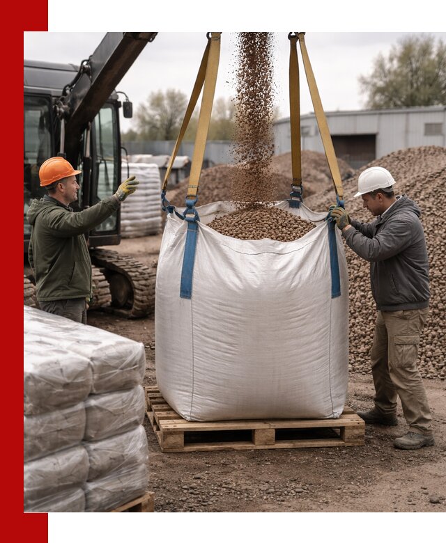 Керамзит в биг-бегах с доставкой в Биробиджане