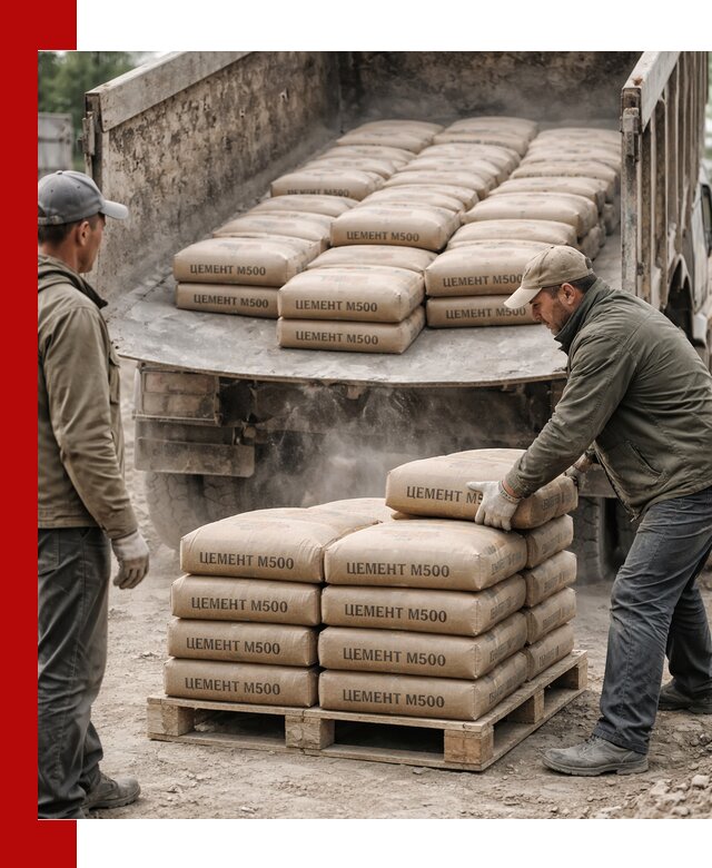 Цемент М500 с доставкой самосвалом в Биробиджане