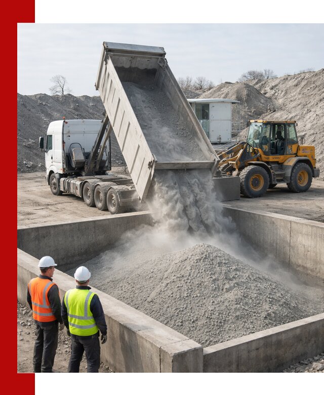 Доставка цемента навалом в Биробиджане крупными партиями