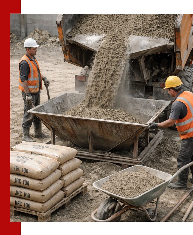 Доставка цементно-песчаной смеси М100 в Биробиджане