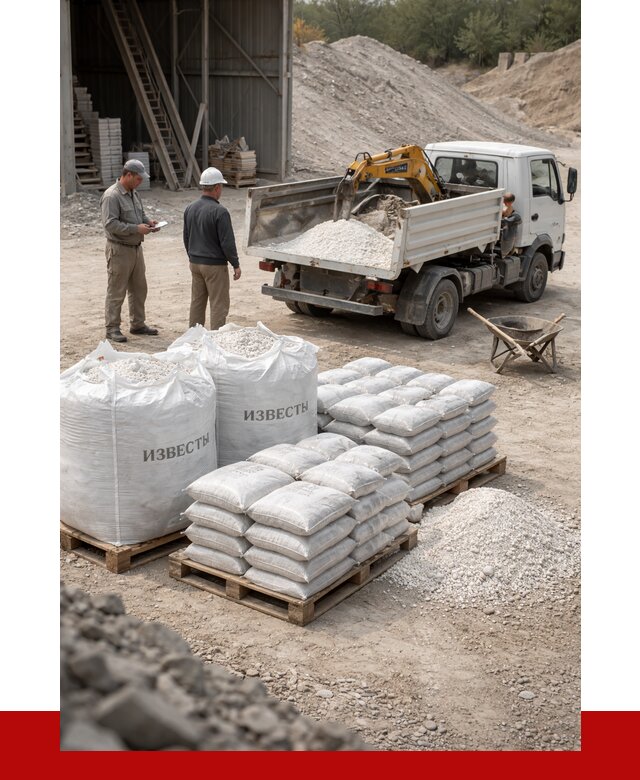 Известь строительная в Биробиджане с доставкой от 4258 р. | ПРОНЕРУДБрб