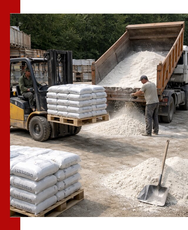 Доставка строительной извести оптом и в розницу в Биробиджане