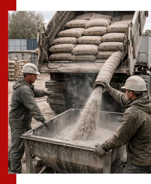 Доставка цемента М400 в Биробиджане оптом и в розницу