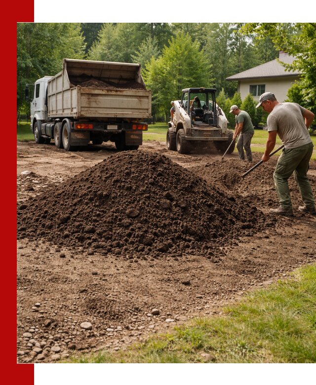 Доставка и укладка грунта для газона в Биробиджане