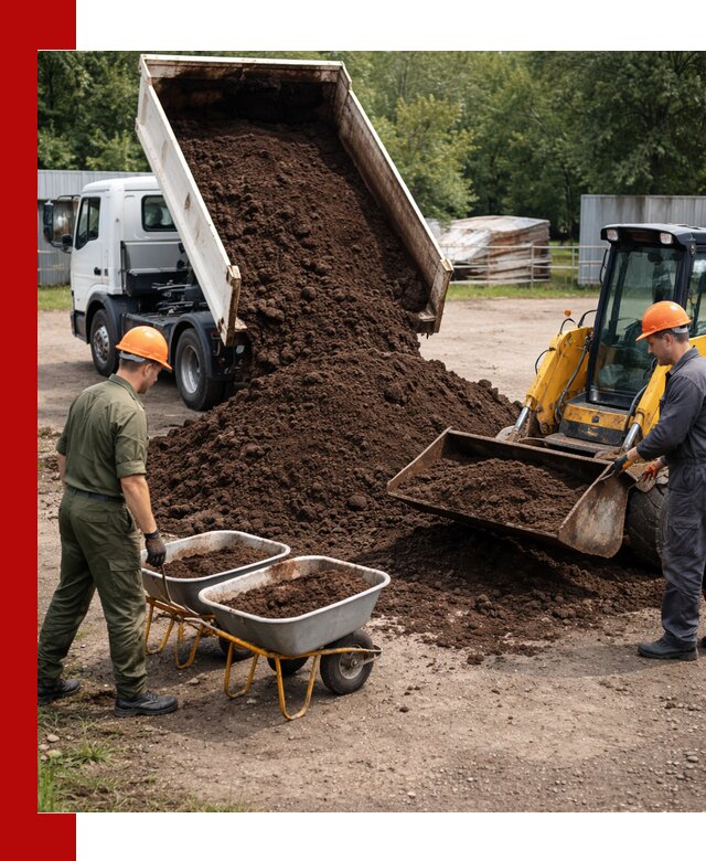 Доставка торфо-земляной смеси в Биробиджане для огорода и ландшафта