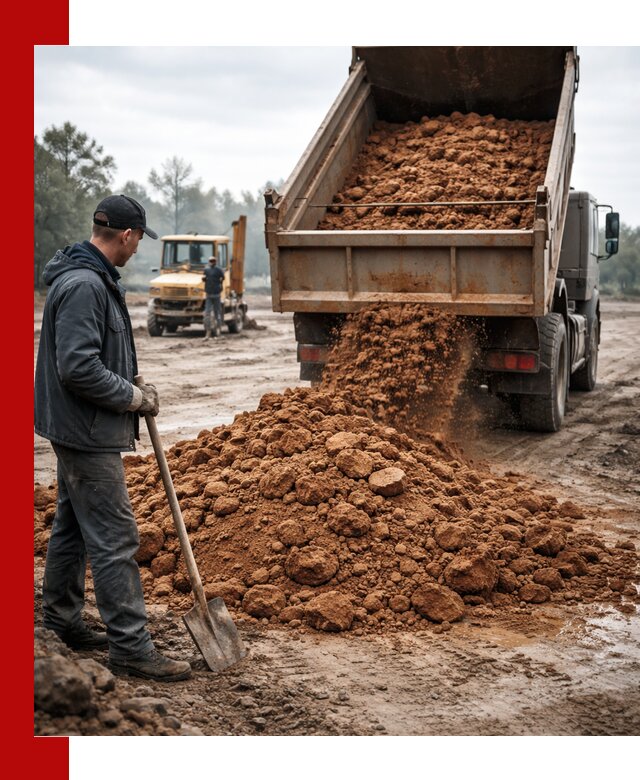 Глина для засыпки в Биробиджане с доставкой самосвалами