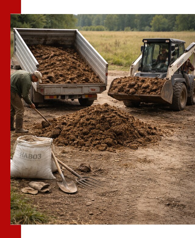 Доставка конского навоза в Биробиджане с разгрузкой и доставкой на объект