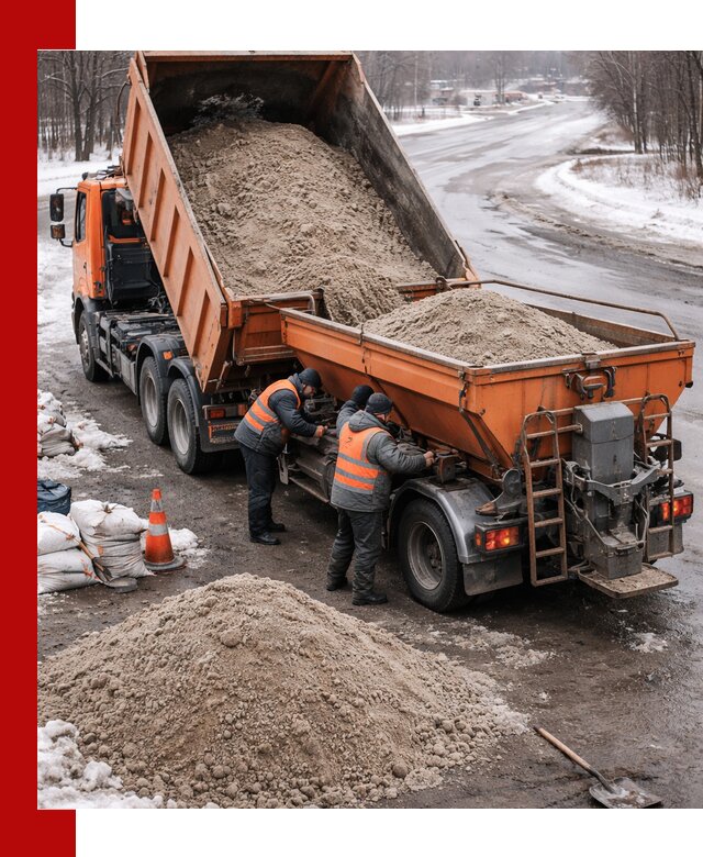 Поставка и вывоз пескосоля в Биробиджане оптом и в розницу