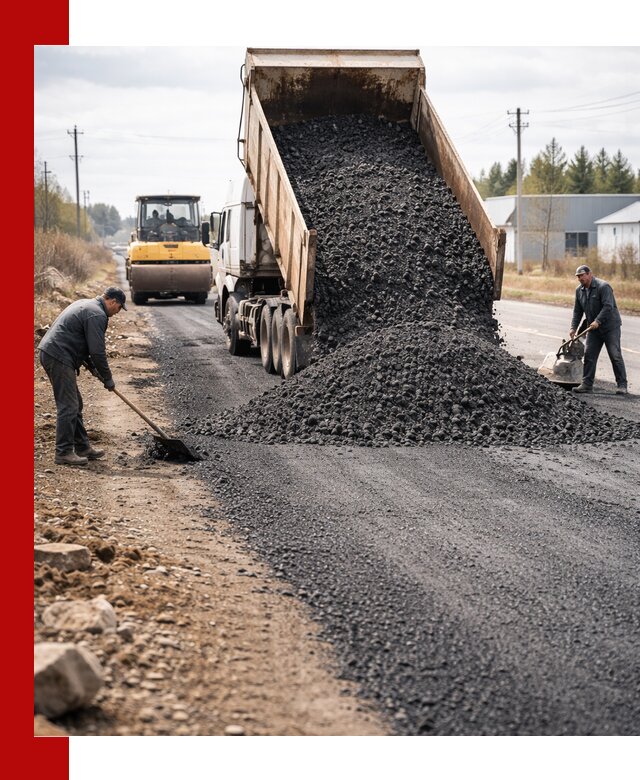 Асфальтовая крошка для дорог в Биробиджане — поставка и доставка