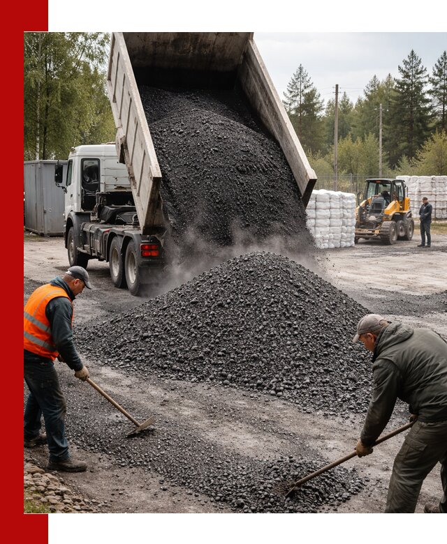 Доставка и продажа асфальтного гранулята в Биробиджане