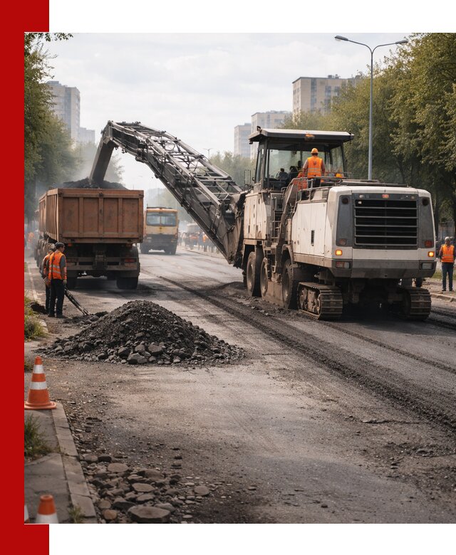 Фрезерованный асфальт в Биробиджане — удаление и вывоз старого покрытия