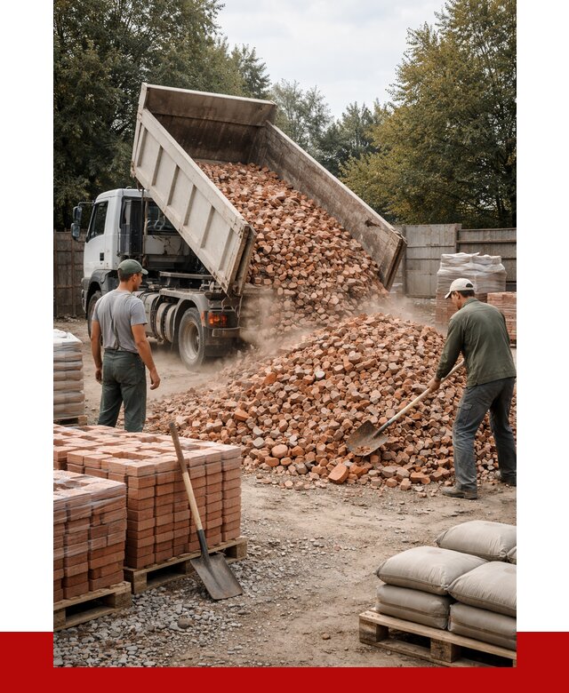 Бой кирпича в Биробиджане с доставкой от 4258 руб/куб | ПРОНЕРУДБрб